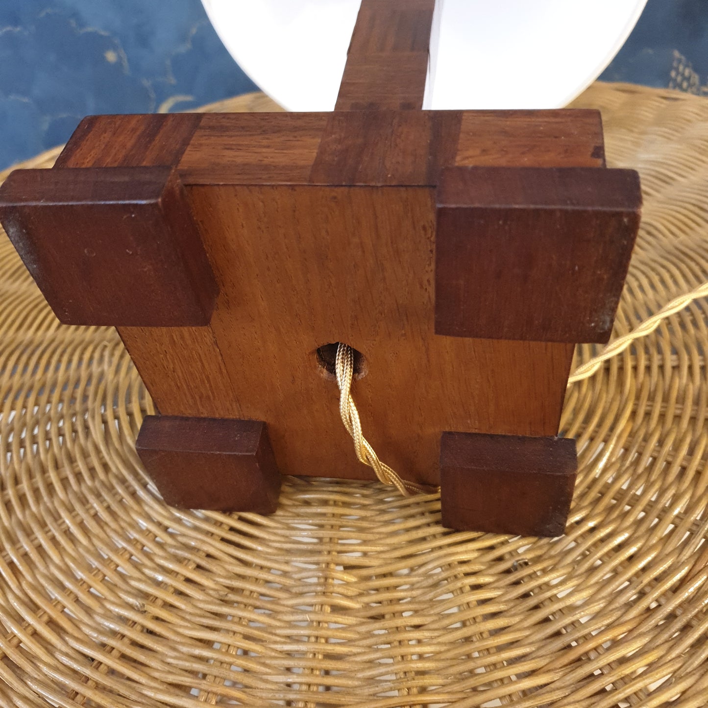 Lampe art déco en marqueterie