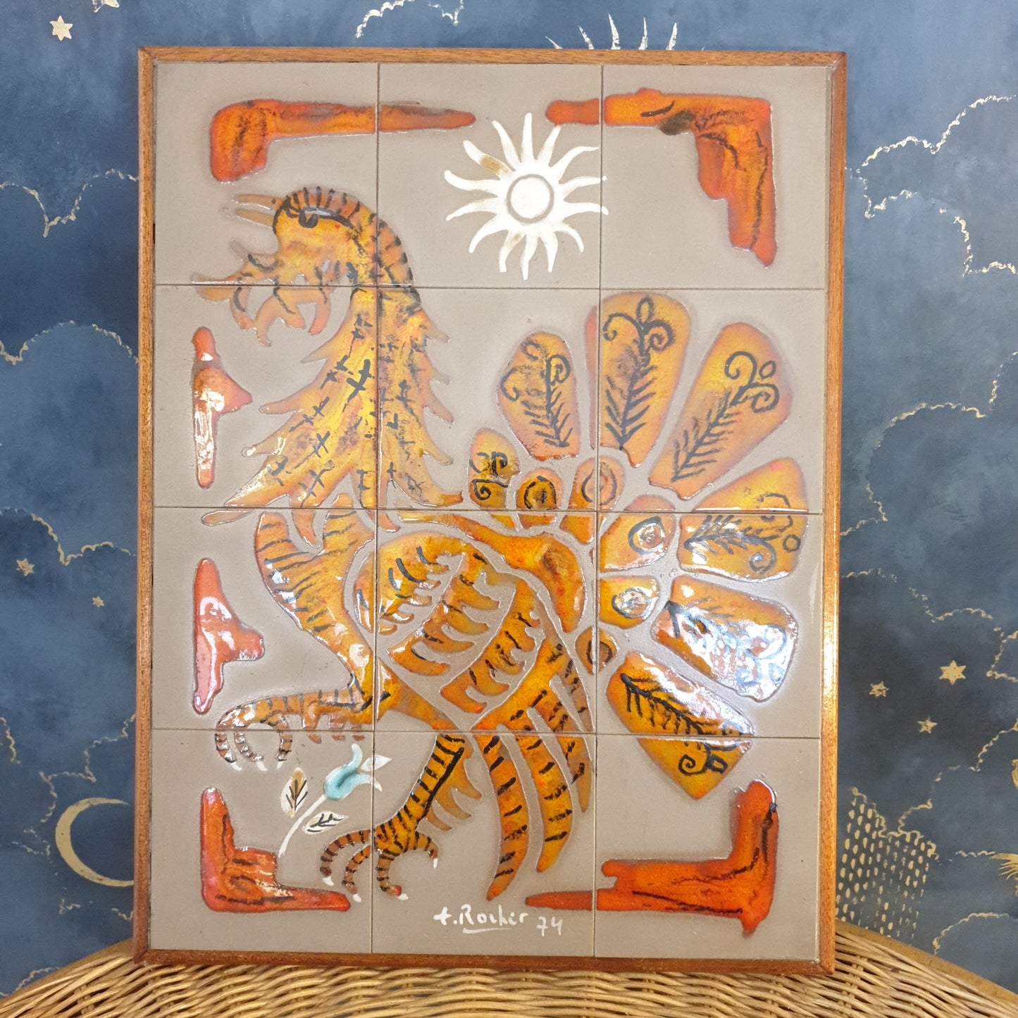 Tableau en carreaux de céramique par Emile Rocher